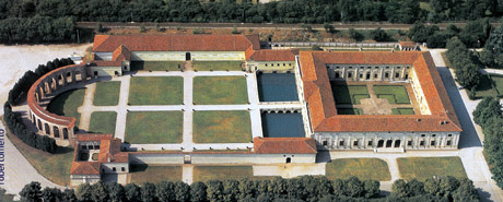 Veduta aerea di Palazzo Te